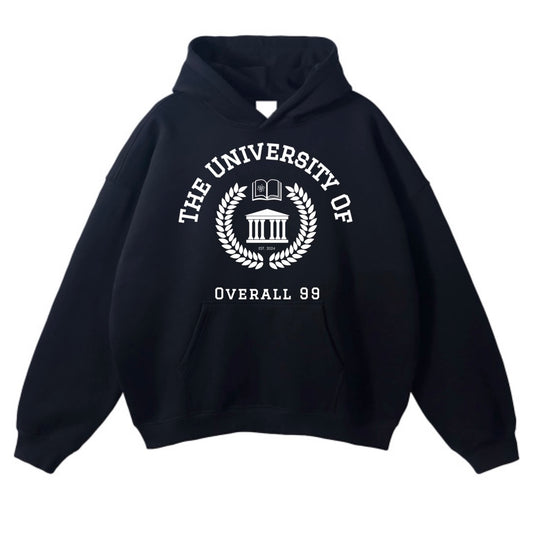 Men's Overall Ninety Nine "University" Cropped Drop Shoulder Heavyweight Oversized Hoodie