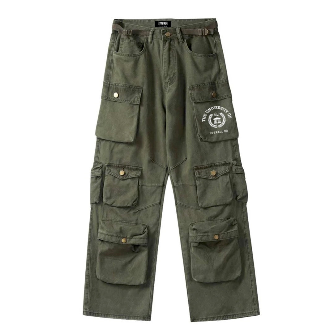 Men's Overall Ninety Nine "University" Vintage Multi-Pocket Cargo Jean Pants