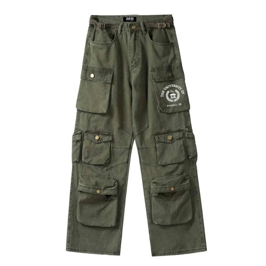 Men's Overall Ninety Nine "University" Vintage Multi-Pocket Cargo Jean Pants