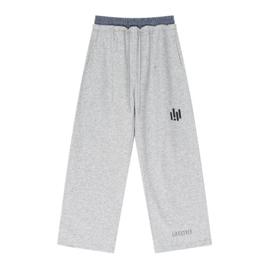 Unisex Cardio District Lifestyle Plaid Contrast Waist Pants