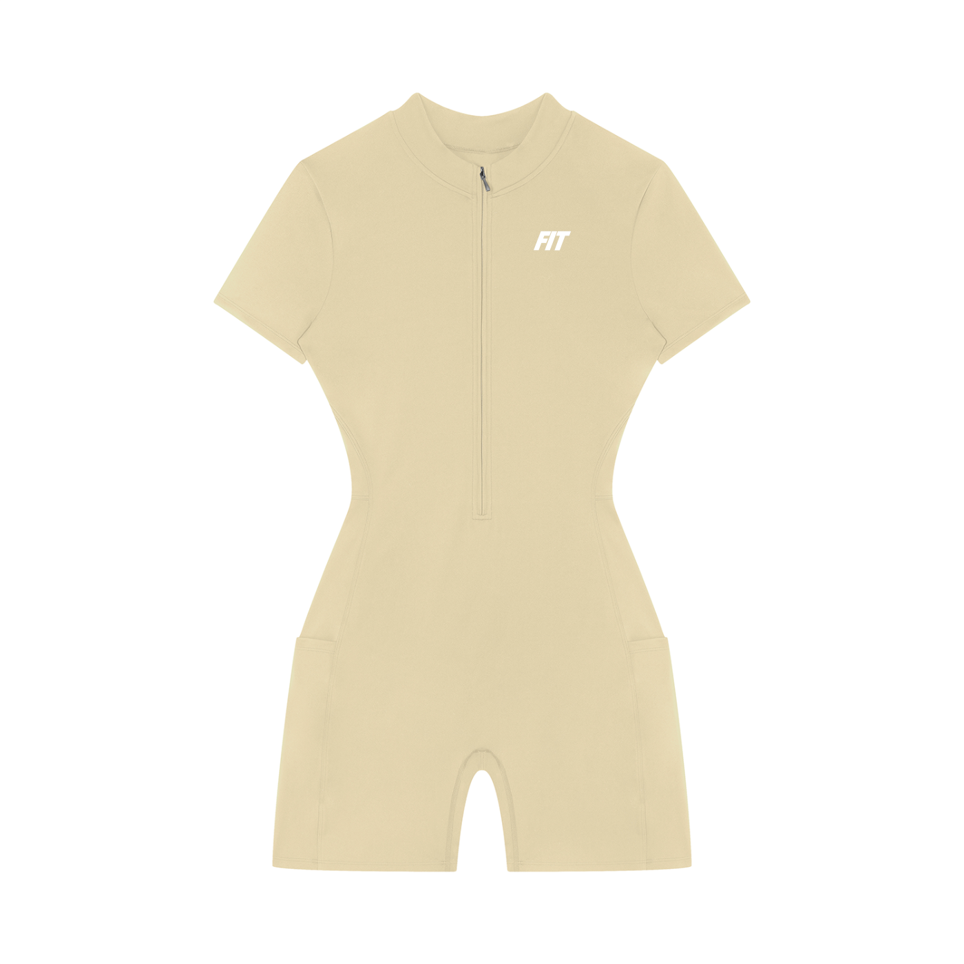 Women's Cardio District X FIT Quarter-Zip Short Sleeve Romper