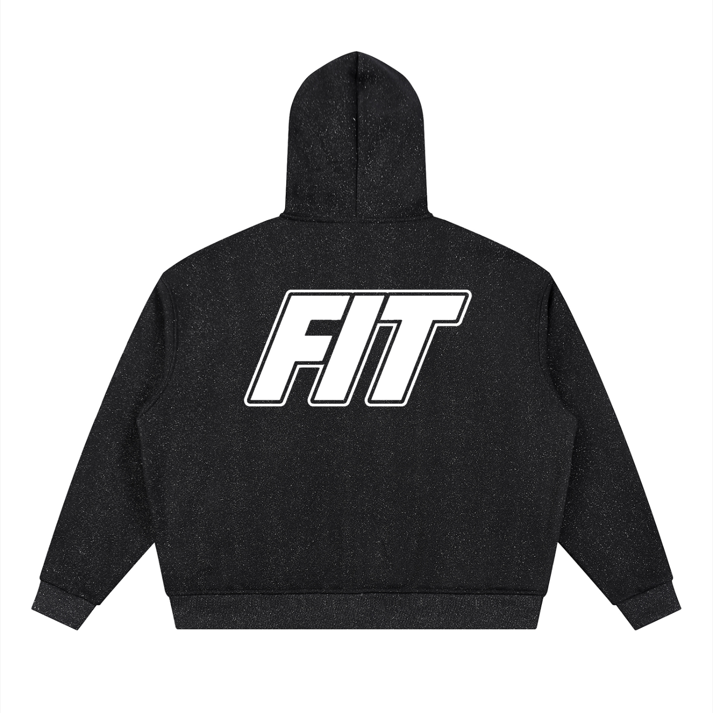 Mens Cardio District x FIT  Sparkles Full Zip Boxy Hoodie