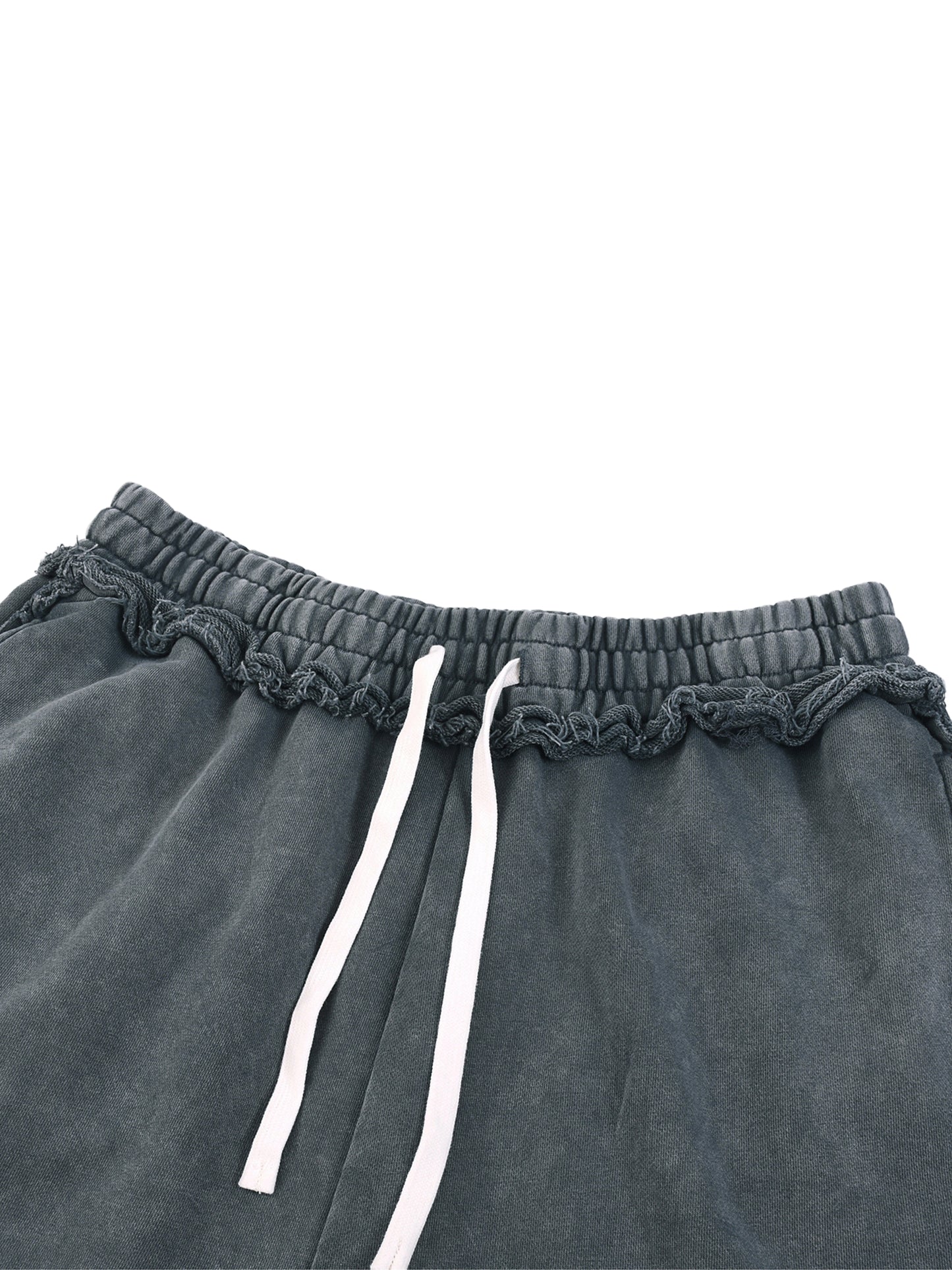 Mens "Cardio District X FIT" Mineral Wash Raw Edge Shorts