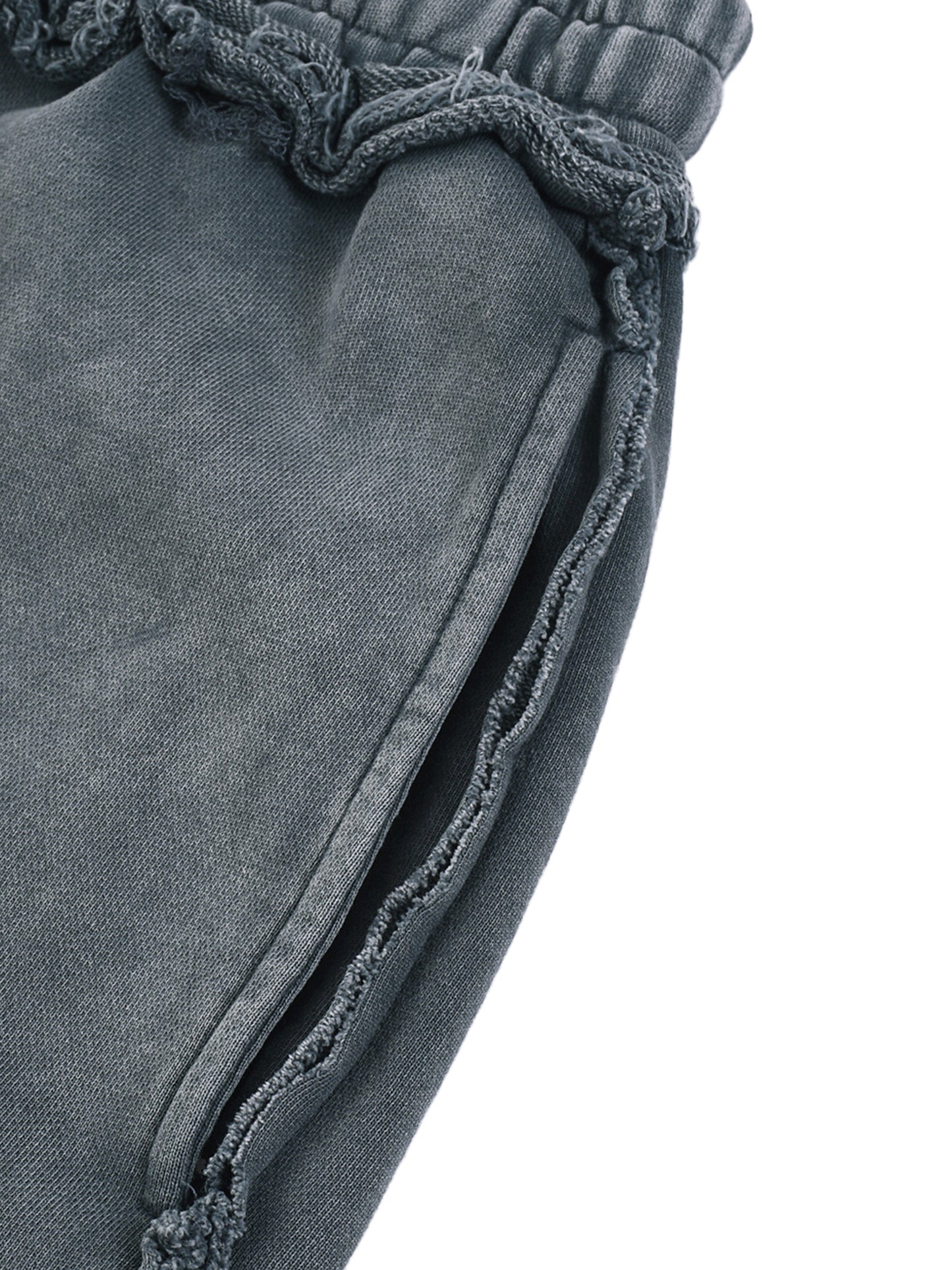 Mens "Cardio District X FIT" Mineral Wash Raw Edge Shorts