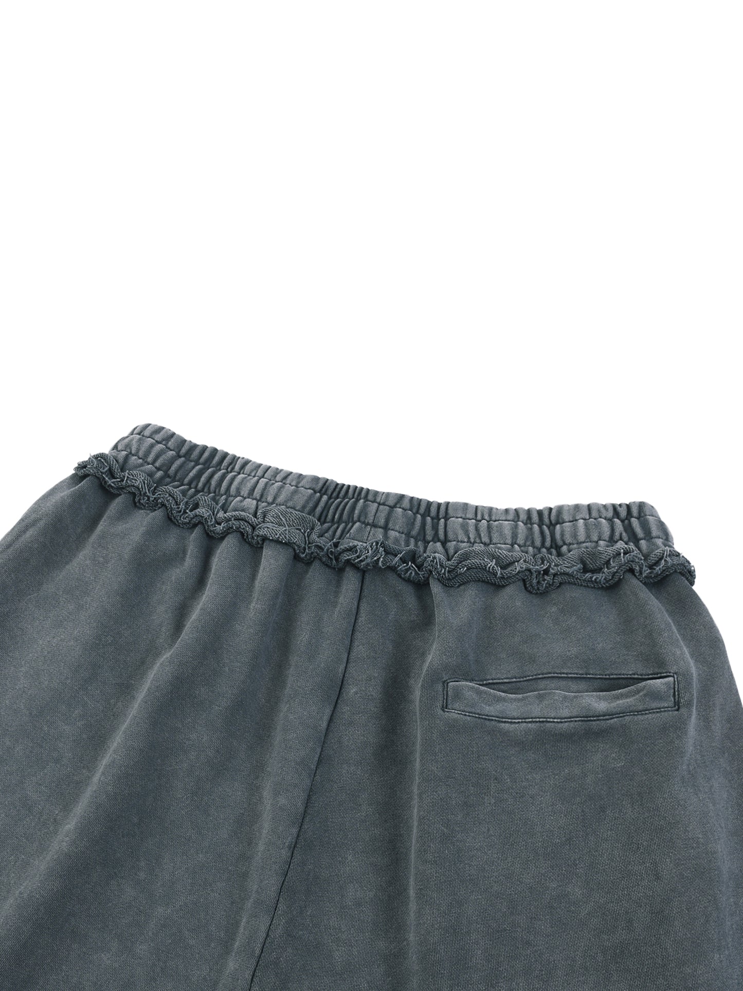 Mens "Cardio District X FIT" Mineral Wash Raw Edge Shorts